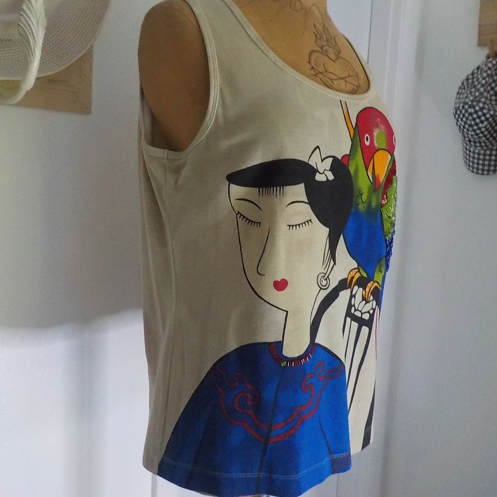 Whimsical Women & Macaw w/Bling